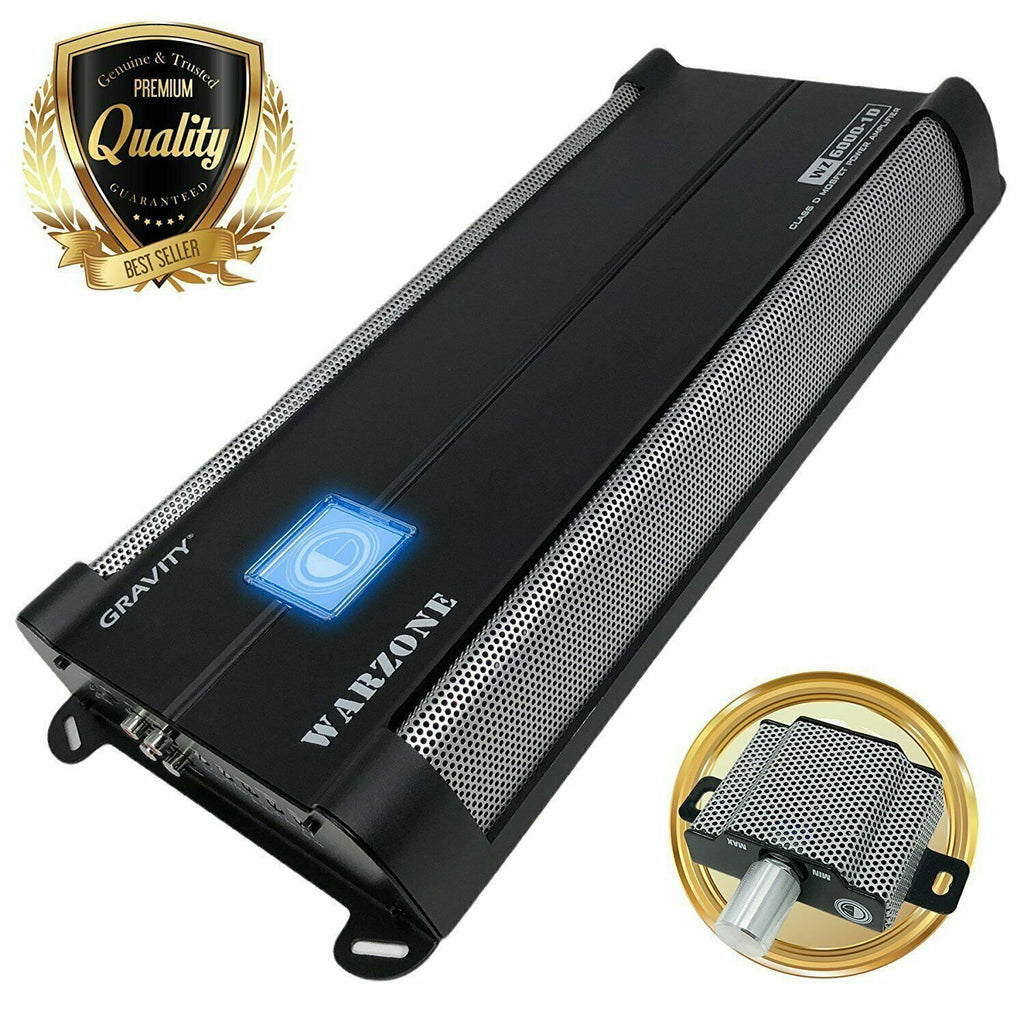 Gravity 6000W Class D 1Ohm Stable car audio Subwoofer bass Amplifier WZ6000.1D - Sellabi