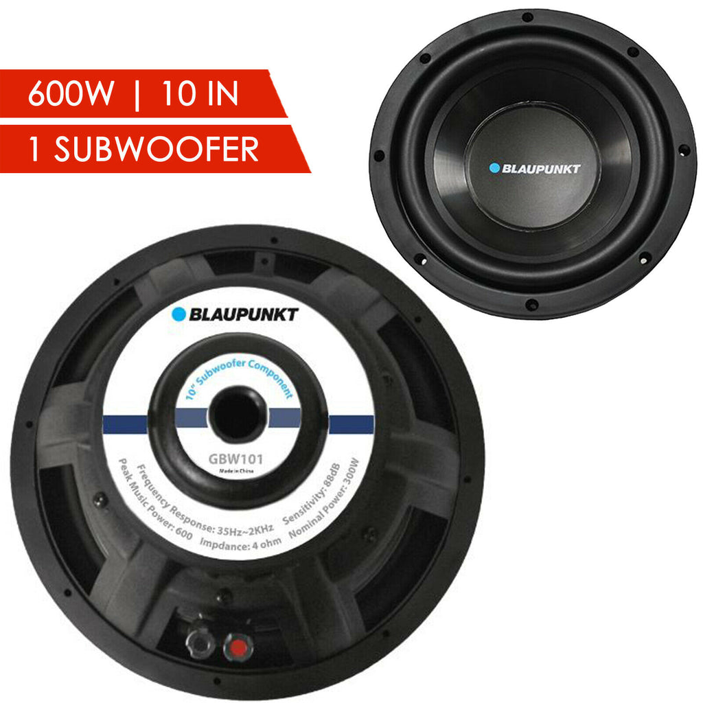 NEW BLAUPUNKT GBW101 Car Audio 10" 600 Watt Single Voice Coil Subwoofer - Single - Sellabi