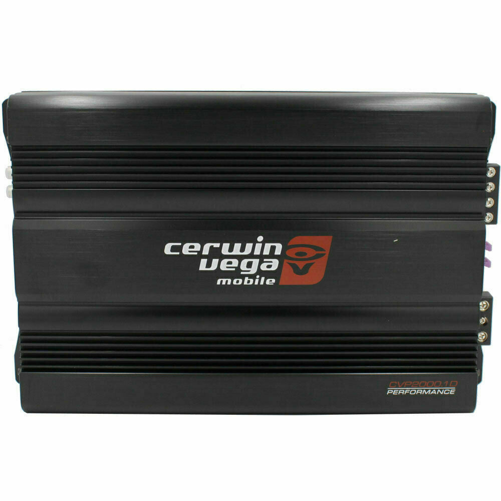 Cerwin-Vega CVP2000.1D 1 Channel 2000W Amp + 2x Subs 2600W 12" + 4 Ga Amp Kit - Sellabi