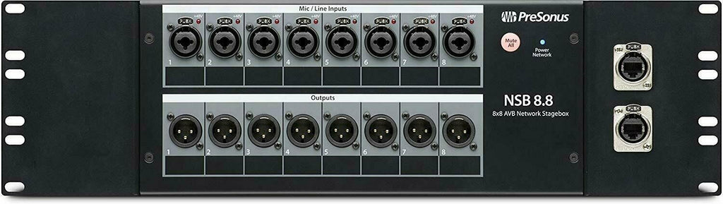 PreSonus NSB 8.8 8x8 AVB Networked Stage Box w/8 XMAX Mic 2-port AVB Switch NEW - Sellabi