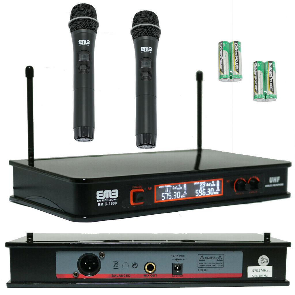 Wireless Vocal Karaoke Microphone System Dual Handheld 2 x Cordless  Mic 6-8 Hrs - Sellabi