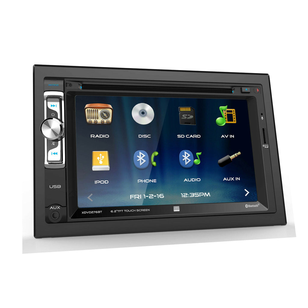 NEW Dual XDVD276BT 6.2" 2-Din Touchscreen DVD Receiver w/ Bluetooth + CAM-20C - Sellabi