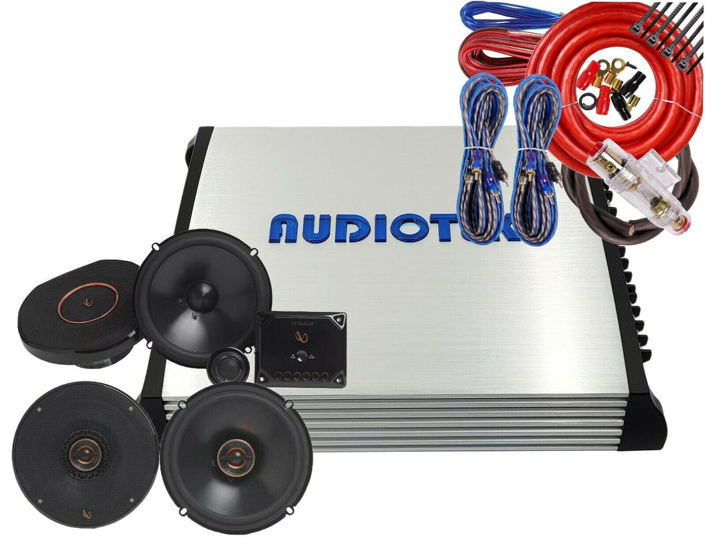 Infinity REF-6530CX + REF-6532EX 6.5" Speakers + Audiotek AT-804 Amplifier + Kit - Sellabi