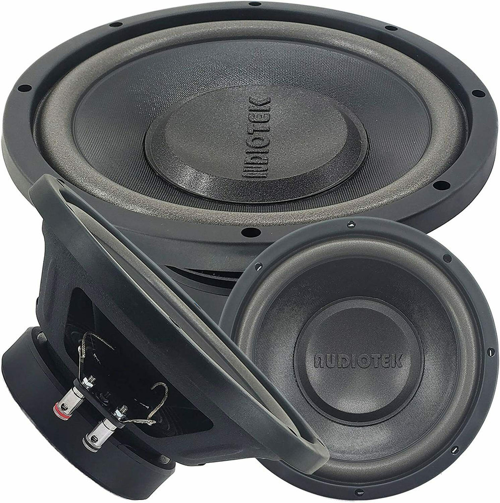 2x Audiotek K710 10" 2000 Watts Car Vehicle Stereo Subwoofer Speaker - Sellabi