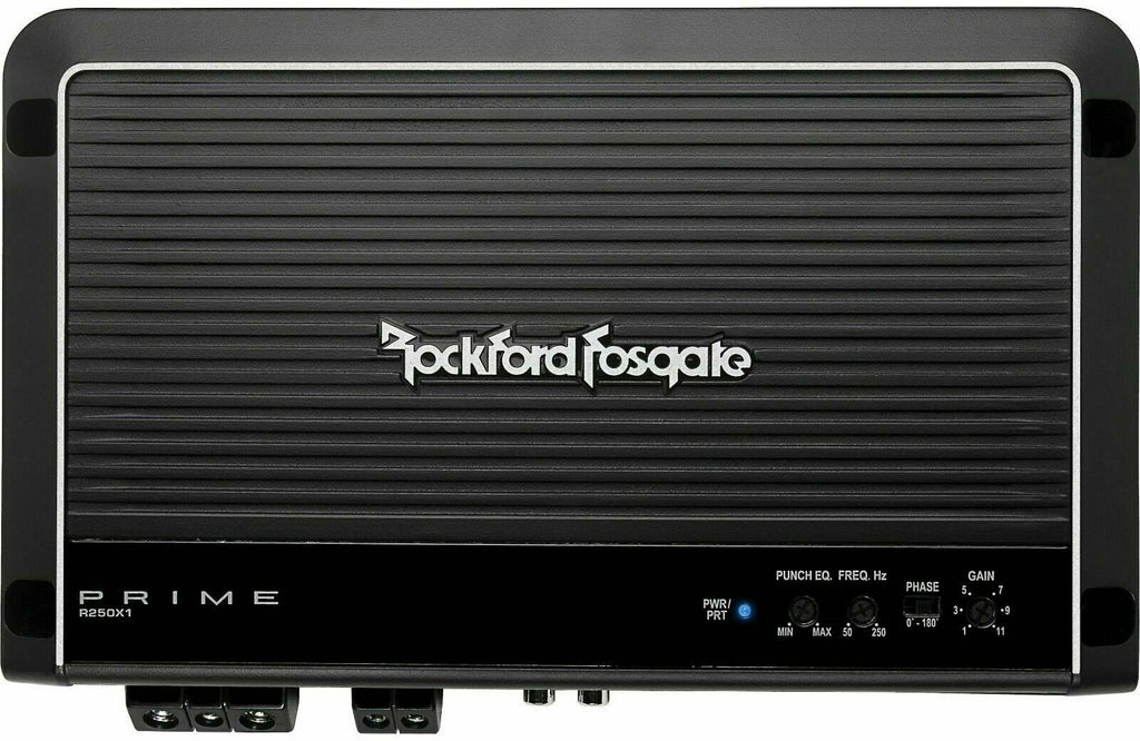 Rockford Fosgate Prime R250X1 250 Watts Mono Amplifier 1 Channel + 4 Gauge Kit - Sellabi