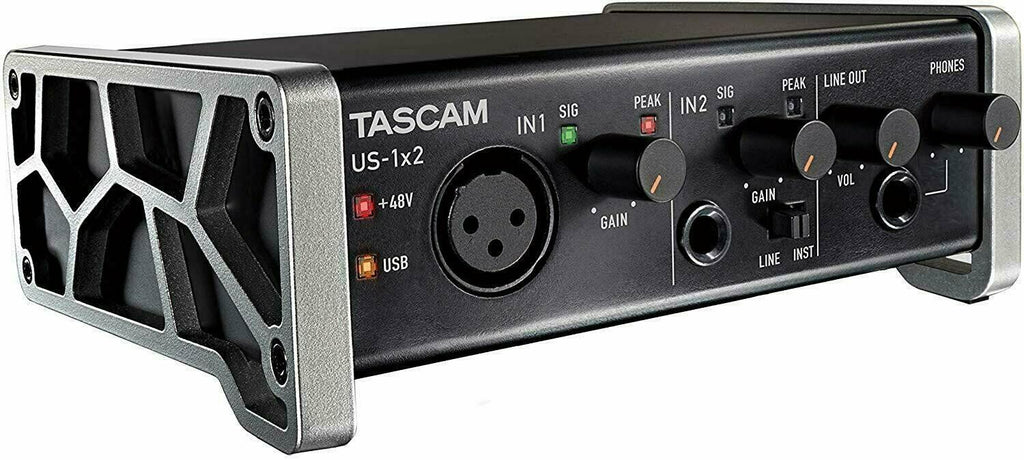 Tascam US-1x2 USB Audio/MIDI Interface with Microphone Preamps iOS Compatibility - Sellabi