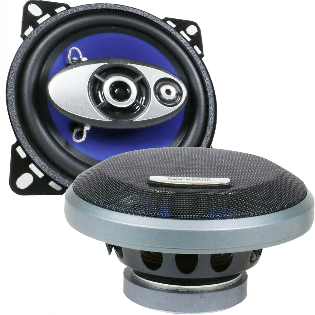 NEW AUDIOBANK AB-430 500 WATTS 4" INCH 3-Way CAR AUDIO COAXIAL SPEAKERS  2 PAIRS - Sellabi