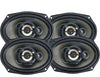 4x Clarion SE6935R 800W MAX Power 60W RMS 6×9" Multiaxial 3-Way Speaker -2Pairs - Sellabi