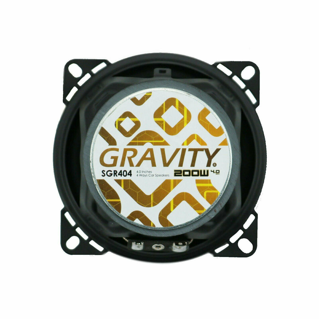 Gravity  4" 4-WAY CAR AUDIO COAXIAL SPEAKERS (PAIR) 400W MAX - Sellabi