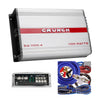 Crunch SA-1100.4 1100 Watts Smash Four Channel Car Audio Amplifier + 4 Ch Kit - Sellabi