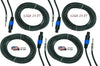 4X EMB PRO 12 GAUGE 25 FT SPEAKON TO QUARTER PA AWG SPEAKER CABLE WIRE SQ-1225 - Sellabi