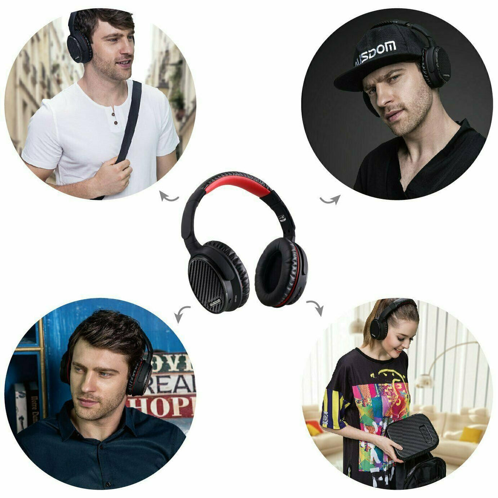 AUSDOM ANC7 Active Noise Cancelling Wireless Headphones w/ Bluetooth, Carry Case - Sellabi