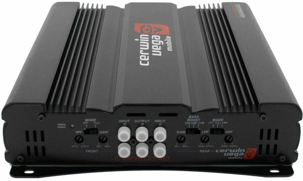 Cerwin Vega CVP1200.4D 4-Channel 1200W Bridgeable Class D Amplifier + 4-Ch Kit - Sellabi