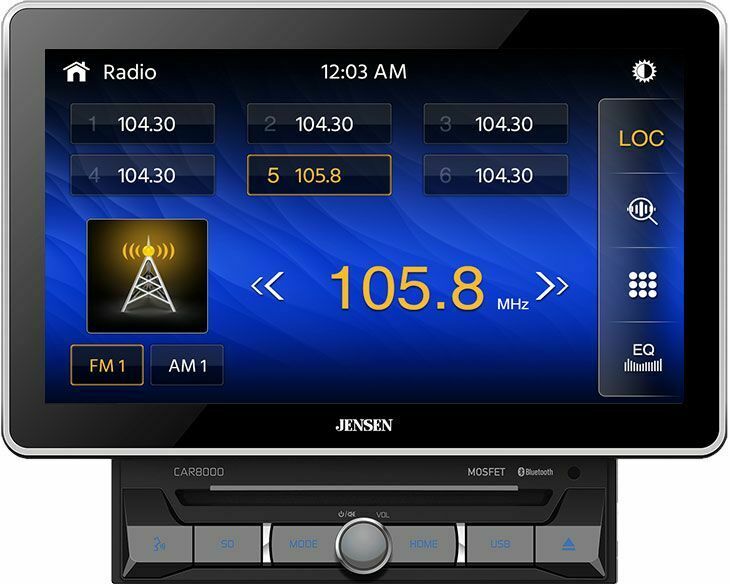 Jensen CAR8000 10.1" Touchscreen Car Multimedia Receiver Bluetooth + Camera - Sellabi
