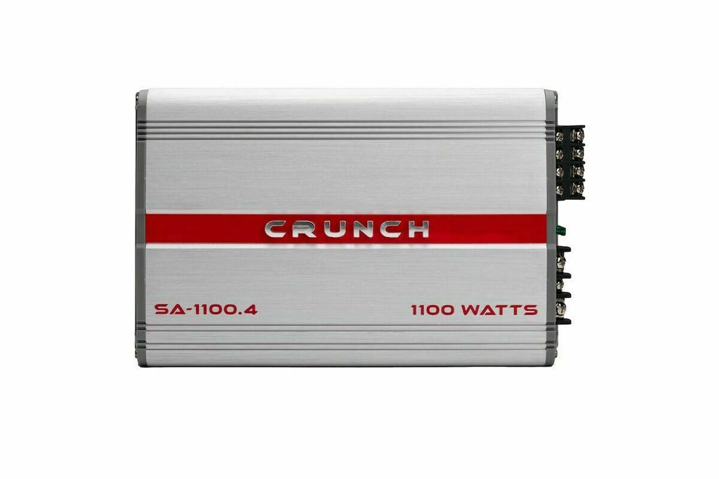 NEW Crunch 1100 Watt 4 Ch. Powerful Car Audio Amplifier SA1100.4I + 4 Ch Amp Kit - Sellabi