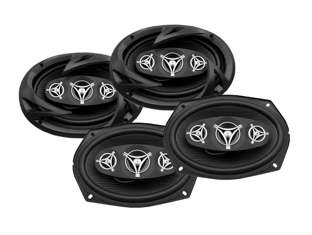 4x Power Acoustik  EF-694 6x9″ Speakers + SoundXtreme ST-250.4 Amp+ 4 Ch Kit - Sellabi