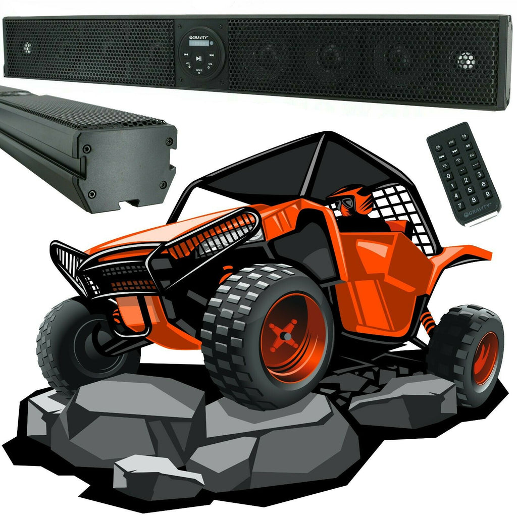 Gravity 600W 35" Sound Bar 8 Speaker Bluetooth Marine Polaris/ATV/UTV/RZR System - Sellabi