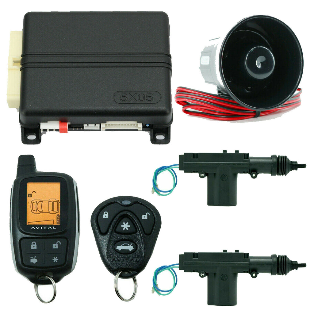 Avital 5305L 2-Way Remote Car Starter Alarm Security + 2 Universal Door Lock - Sellabi