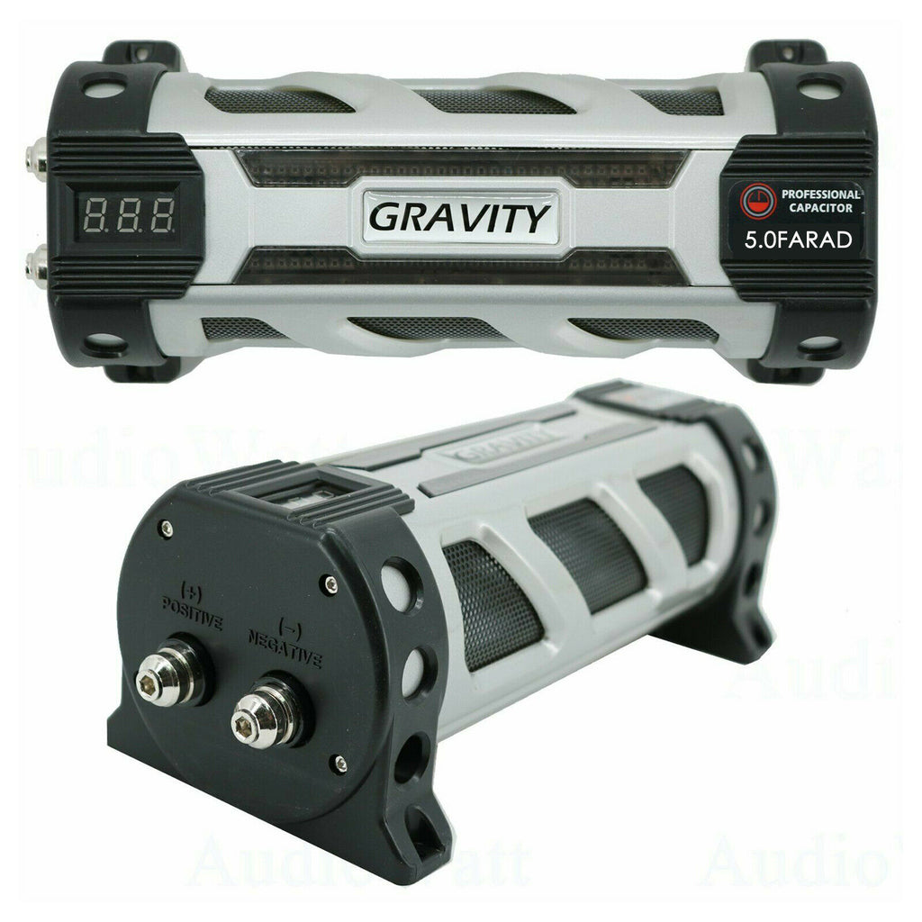 Gravity 5 Farad Capacitor  Audio  UP TO 6000 Watts Power 12V Car Digital Power - Sellabi