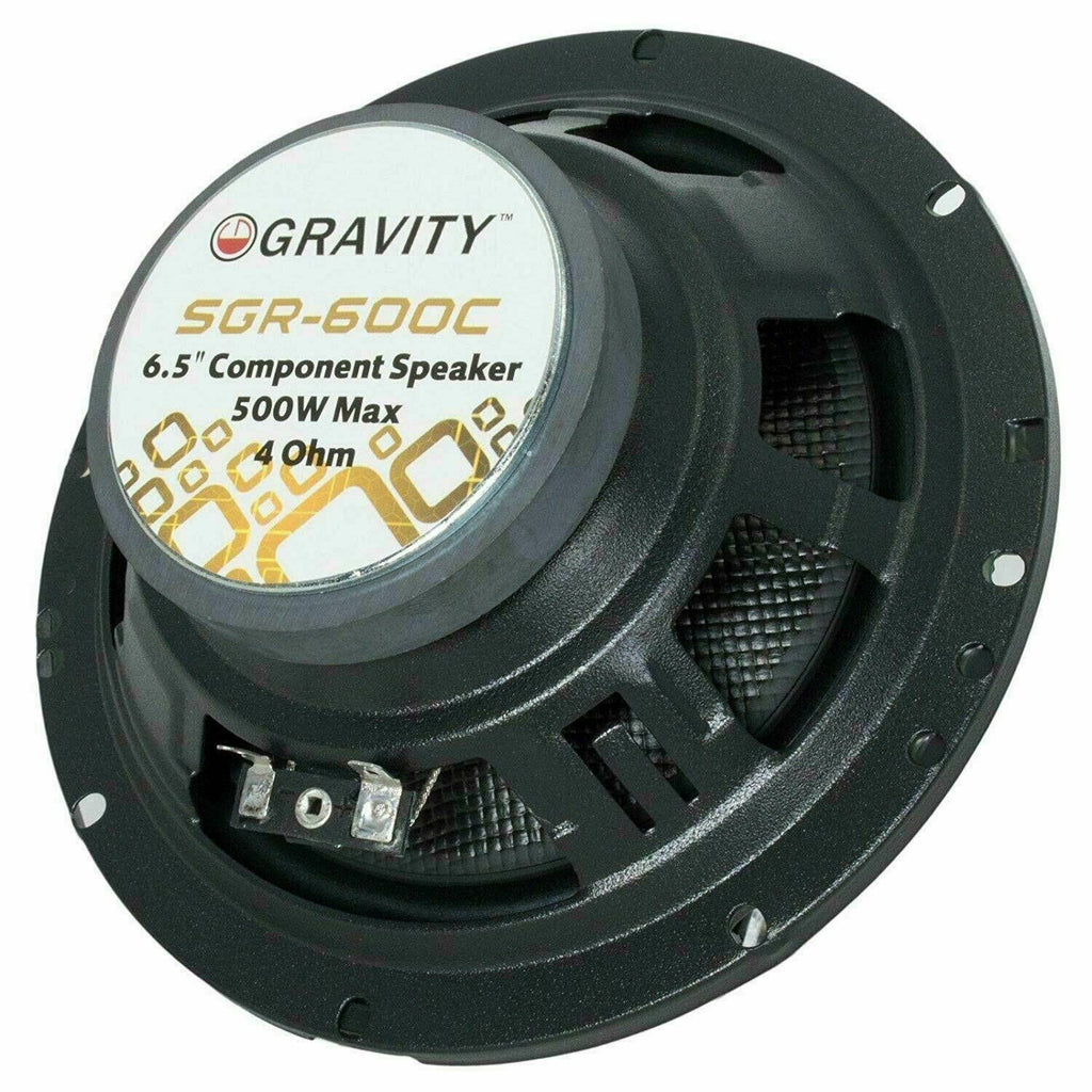 Two Pairs of Gravity 6.5-Inch 2-Way Car Component Speaker Audio System 6-1/2in - Sellabi