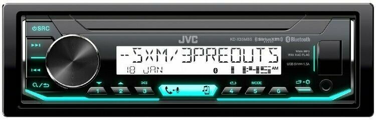 JVC KD-X35MBS In-Dash Digital Media Marine Bluetooth Receiver iPhone/Sirius XM - Sellabi