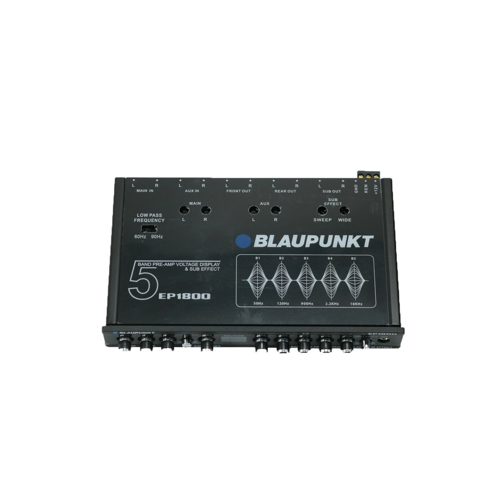 BLAUPUNKT EP1800 CAR AUDIO 5 BAND EQUALIZER WITH VOLTAGE DISPLAY SUB EEFECT - Sellabi