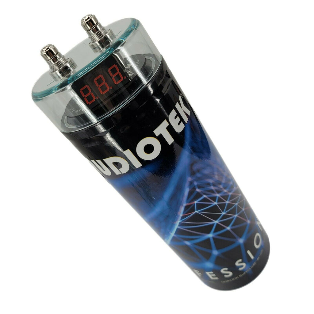 3.5 Farad Capacitor 12V Audio  3500W Digital 3 Digit Display AT-3.5 + 8 Ga Kit - Sellabi