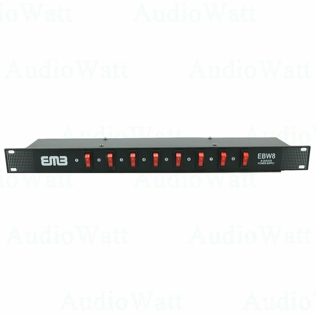 EMB EBW8 8 Outlet Rack Mount Power Supply AC 110V/220V Outlet Surge Protector - Sellabi