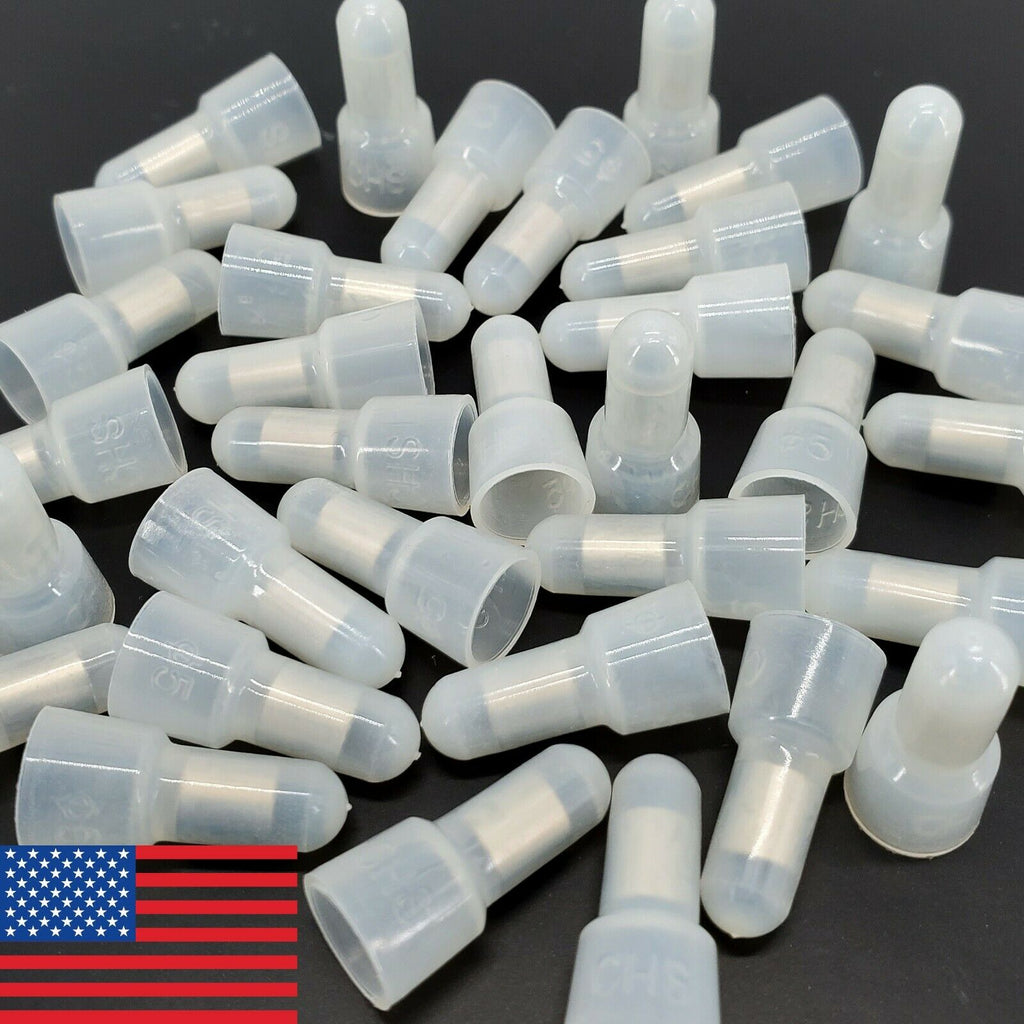 500 PCS PACK 16-14 Gauge Transparent Closed End Crimp Cap Caps Wire UL Approve - Sellabi