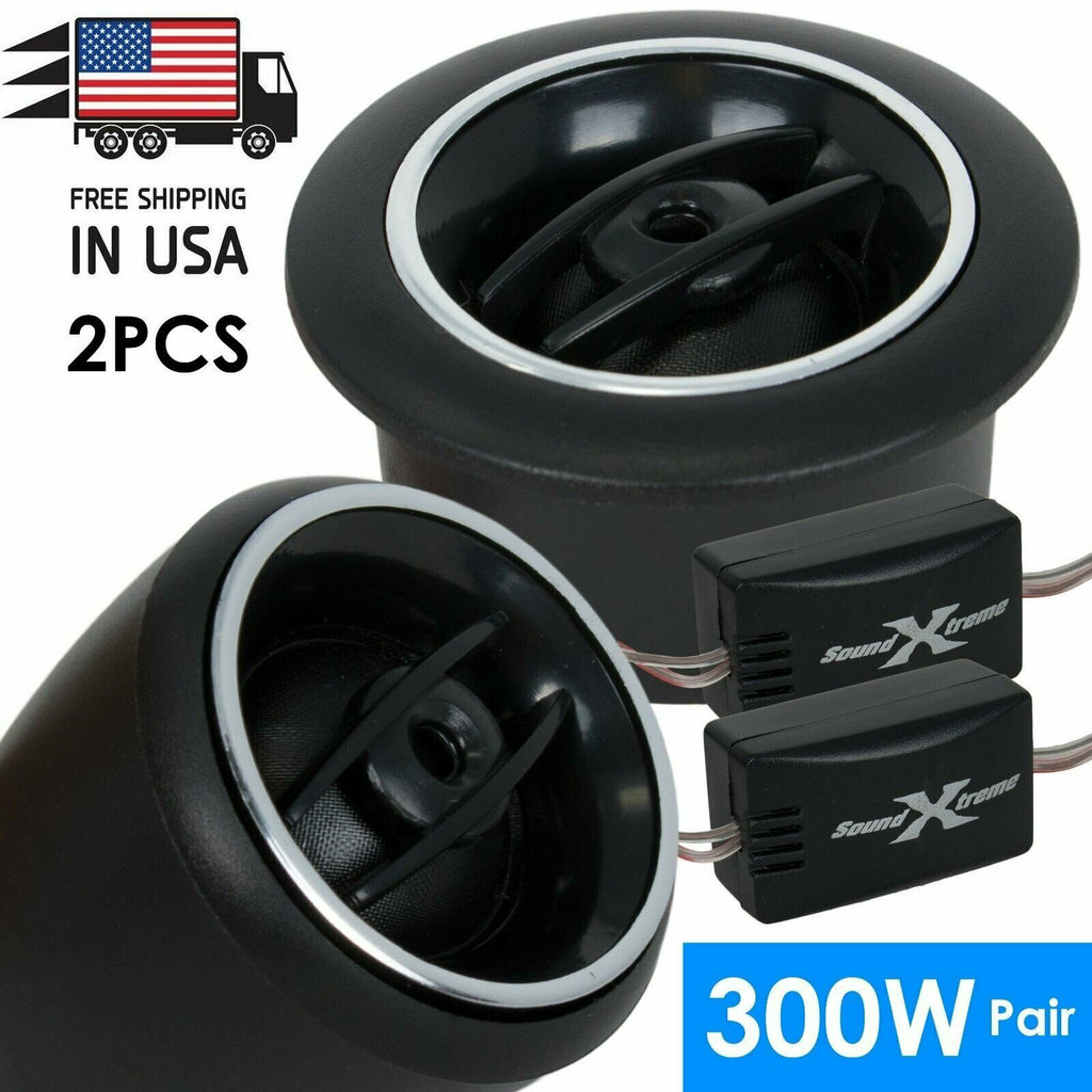 New Pair SoundXtream TW15 300 Watt 1" Micro-Dome Swivel-Mount Car Stereo Tweeter - Sellabi