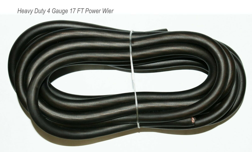 Gravity 4 Gauge 17 FT Power Ground Wire Black - Sellabi