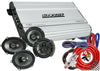 Soundstream AF.653 6.5" & AF.573 5x7" Speakers +Audiobank P1004 Amp + 4CH Kit - Sellabi