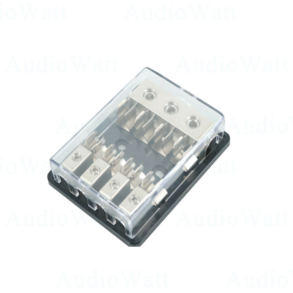 XAUDIO  0/2/4 Gauge 4 Way 4/8 Gauge AGU Fuse Block AWG Marine Grade 12V OUTPUT - Sellabi