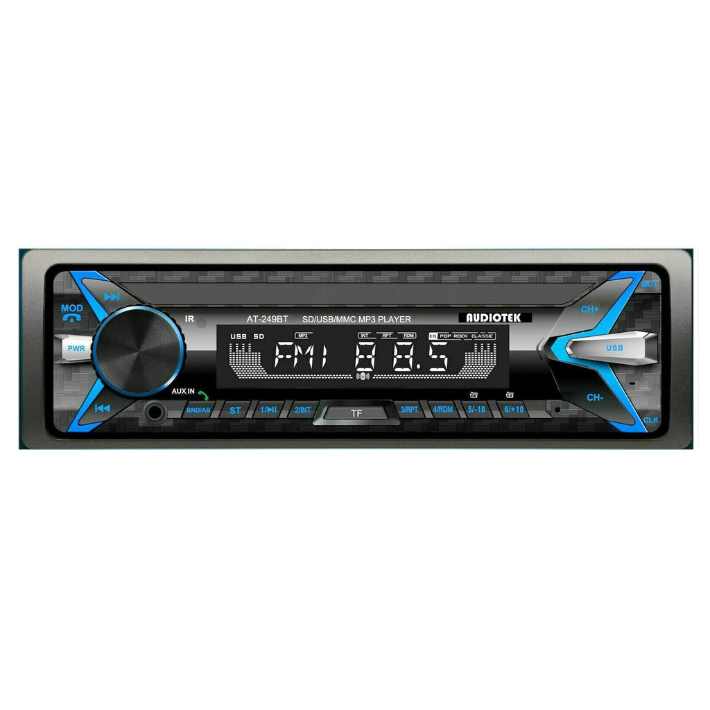 Media Player Car Receiver USB, SD, AUX Work w/ Bluetooth & 6x9" + 6.0" Speaker - Sellabi