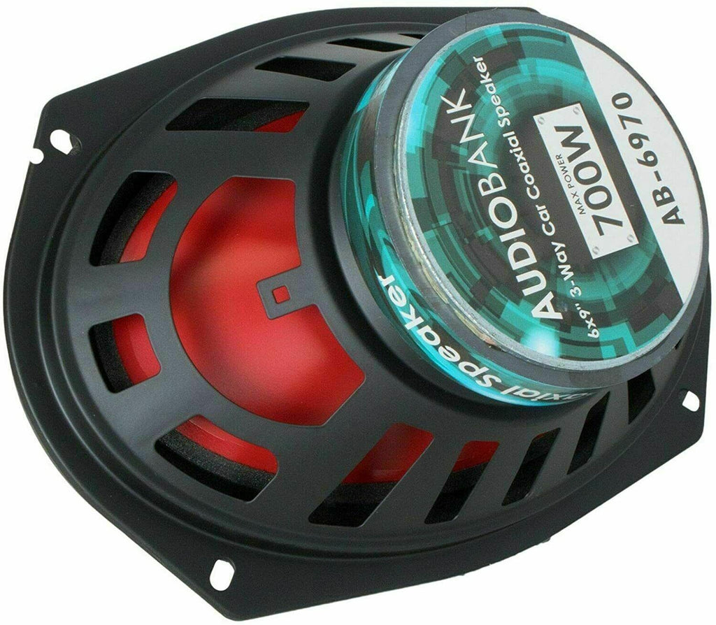 Power Acoustik OD4-1300 Amplifier + Audiobank AB-6970 6x9" Speakers + 4Ch Kit - Sellabi