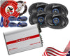 4x Autotek ATS693 6x9" 800W Speakers + Crunch SA-1100.4 Car Amplifier + AmpKit - Sellabi