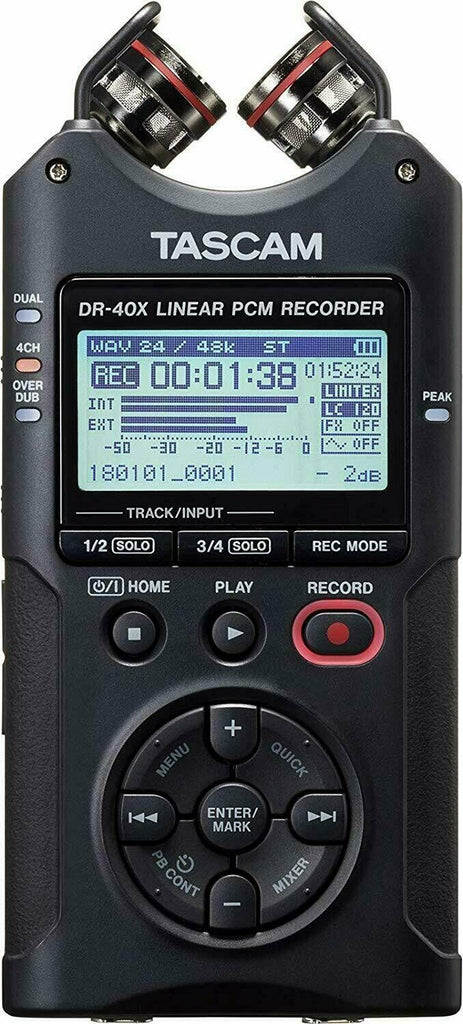 Tascam DR-40X Versatile Handheld 4-Track Audio Recorder USB Audio Interface UC - Sellabi
