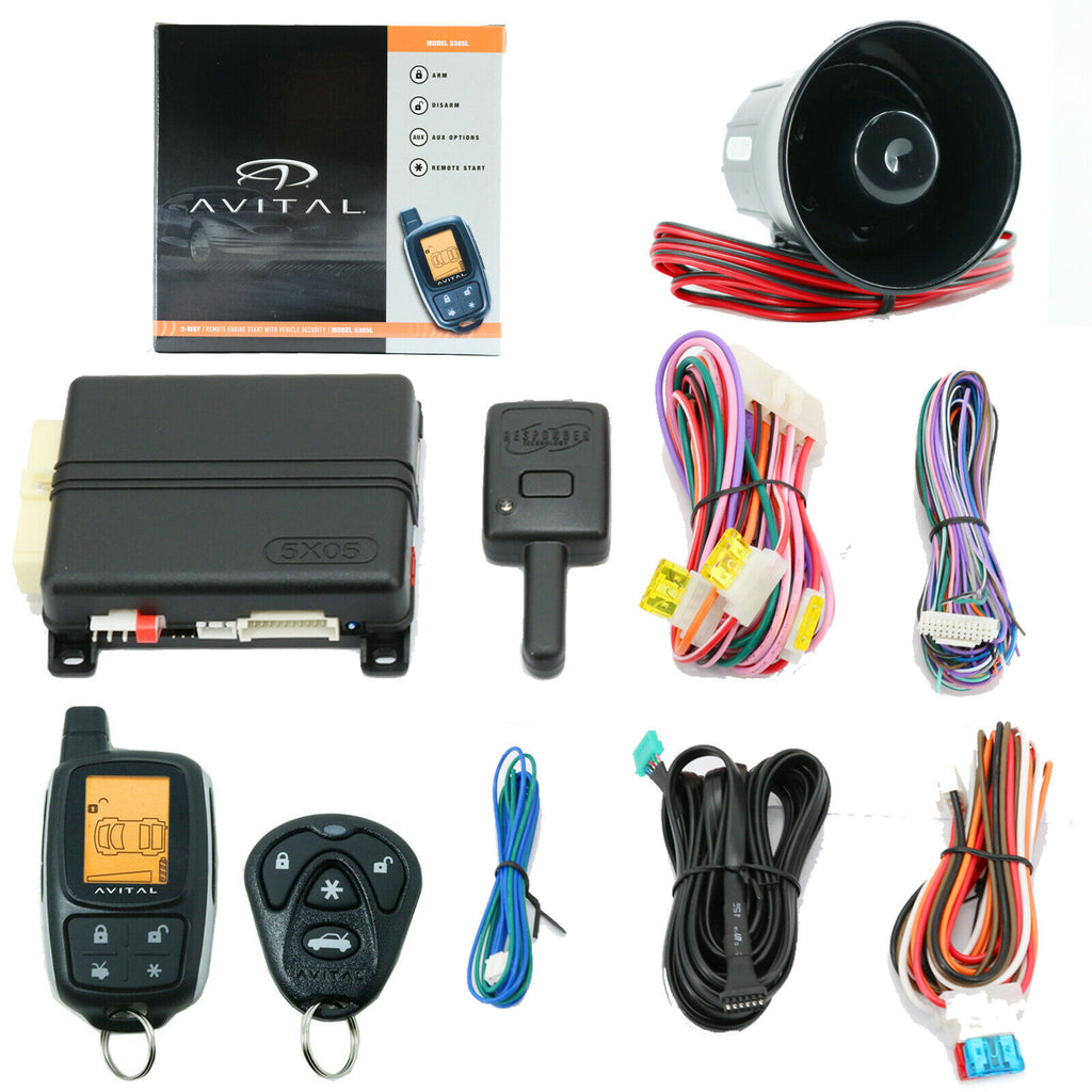 Avital 5305L 2-Way Remote Car Starter Alarm Security + 2 Universal Door Lock - Sellabi