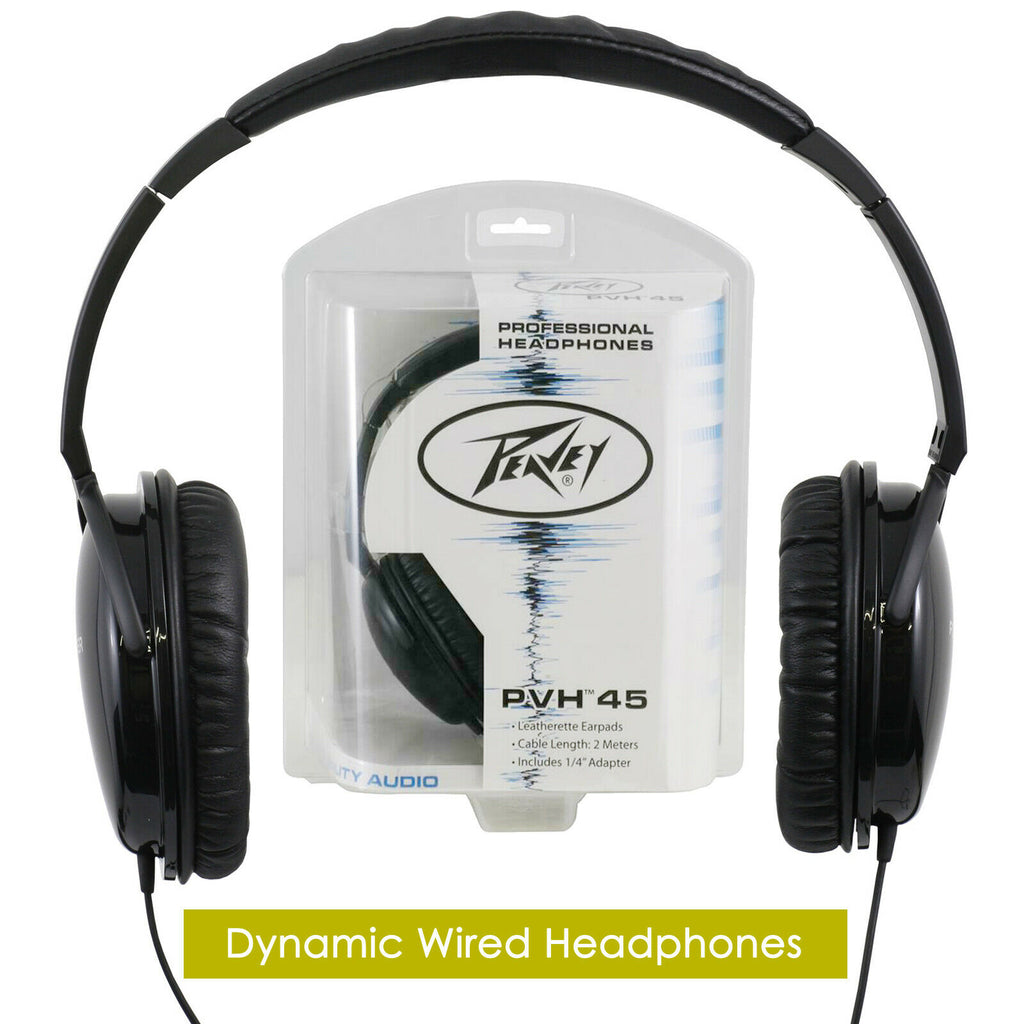 Peavey PVH 45 Stereo Dynamic Over-the-head Wired Headphones Closed-back Design - Sellabi