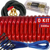 5500W SX 0 Gauge Amp Kit Amplifier Install Wiring HOT 0 Ga Car Wires Red - Sellabi