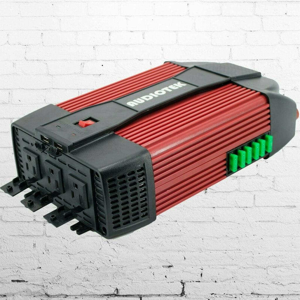 Audiotek 3000W Watt Power Inverter DC 12V AC 110V Car Converter USB port Charger - Sellabi