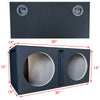 PRO DUAL 10" PORTED SUBWOOFER ENCLOSURE CAR AUDIO SPEAKER BOX ALL MDF - Sellabi