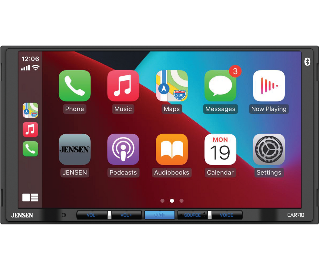 Jensen CAR710 7" Multimedia Receiver w/ CarPlay & Android Auto + Rear Camera - Sellabi
