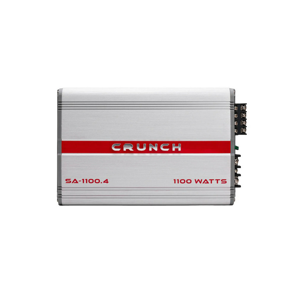 Crunch SA-1100.4 1100 Watts Smash Four Channel Car Audio Amplifier + 4 Ch Kit - Sellabi