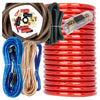 Audiobank 4 Gauge 2000W Car Amplifier Installation Power Amp Wiring Kit Red - Sellabi