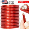 Real 8 Gauge Audio Wire Red Amplifier Power / Ground 8 Ga Amp Wire 17 Feet AWG - Sellabi