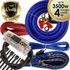 Complete 3500W 4 Gauge Car Amplifier Installation Wiring Kit Amp PK1 4 Ga Blue - Sellabi