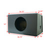 12" Ported Subwoofer Box with Bedliner Spray Painted 1" MDF wood 12W7AE-3 W7 W6 - Sellabi