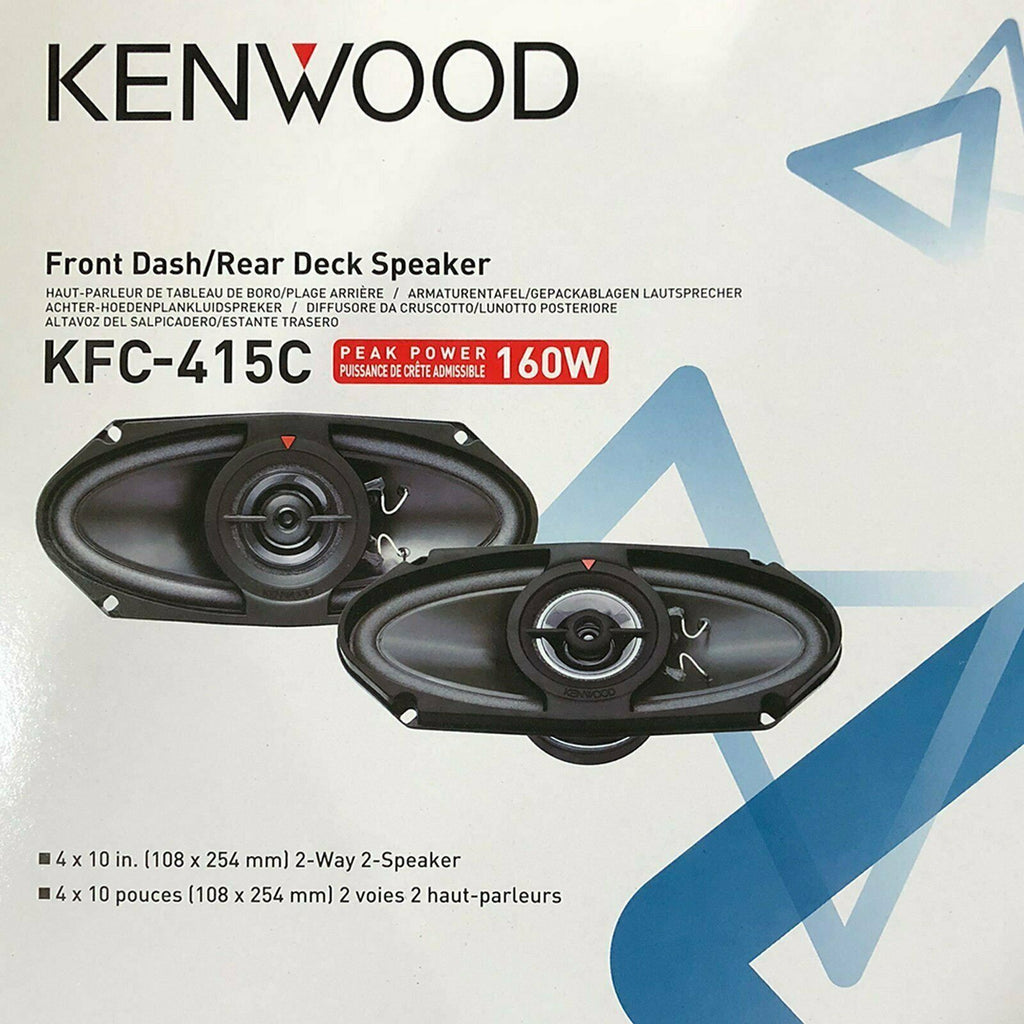 Kenwood KFC-415C 4x10-Inch 160W Two-way Custom-fit Car Speaker / 2 Speakers - Sellabi