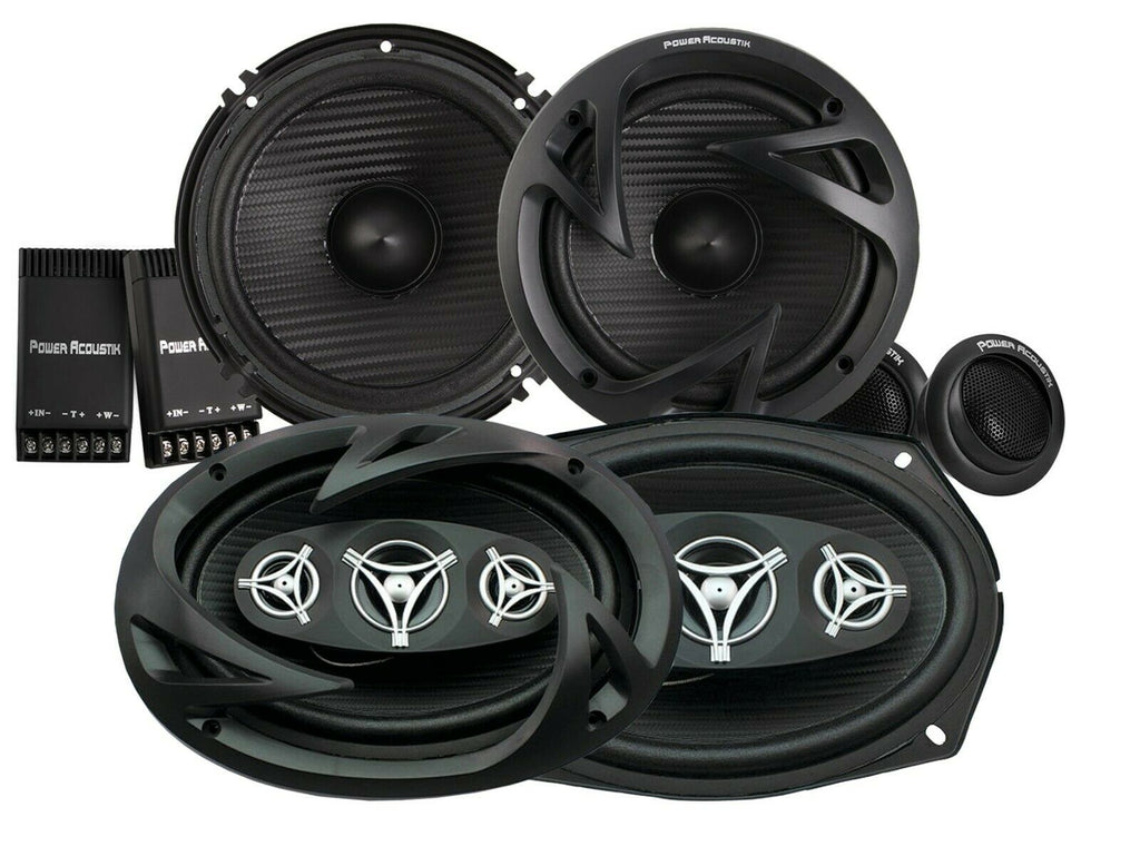 2x Power Acoustik EF-60C 6.5” Component + EF-694 6x9″ Full-Range Speakers - Sellabi